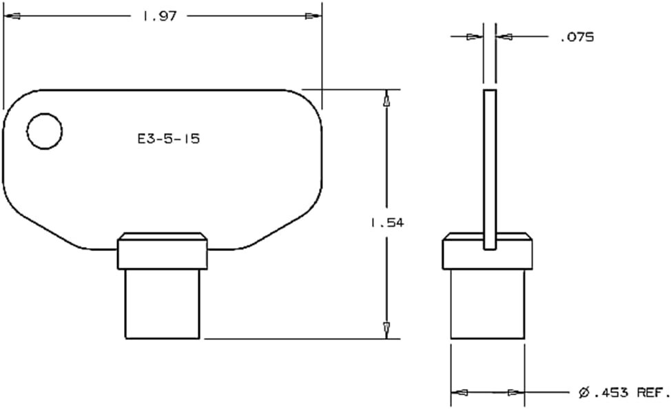 2 Southco Barrel Keys E3-5-15 for RV Motorhome Campers Trailer Nickel New