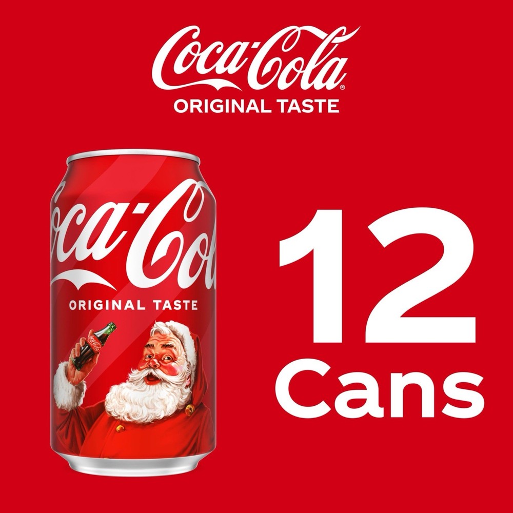 •*.Coca-Cola 🎅🏼 Soda Soft Drinks, 12 fl oz Cans, 12 Pack•*.