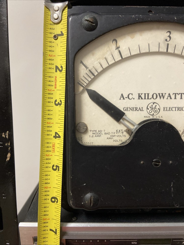 Vintage General Electric A-C KILOWATTS STEAMPUNK PANEL METER