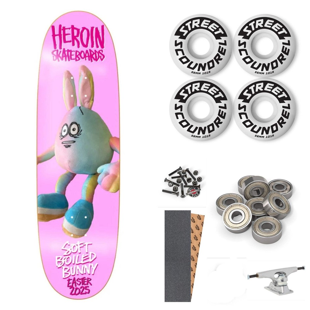 Heroin Soft Boiled Bunny 9.125" Complete Skateboard