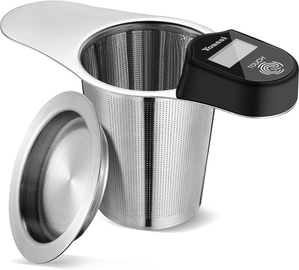 2025 Upgrade Touch Control Temperature Tea Infuser Strainers Extra Fine 18/8 ...