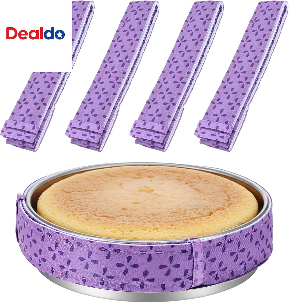 4 Pcs Cake Strips for Even Baking Cake Pan Dampen Strips Absorbent Thick Baking
