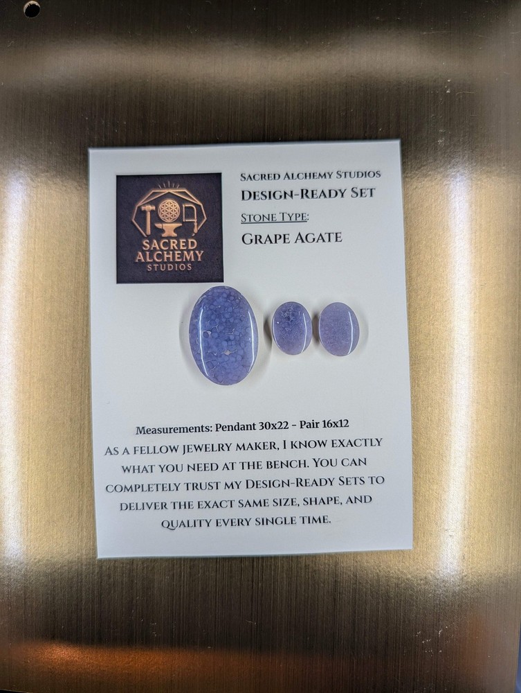 Oval Shape - Grape Agate - Design-Ready Set