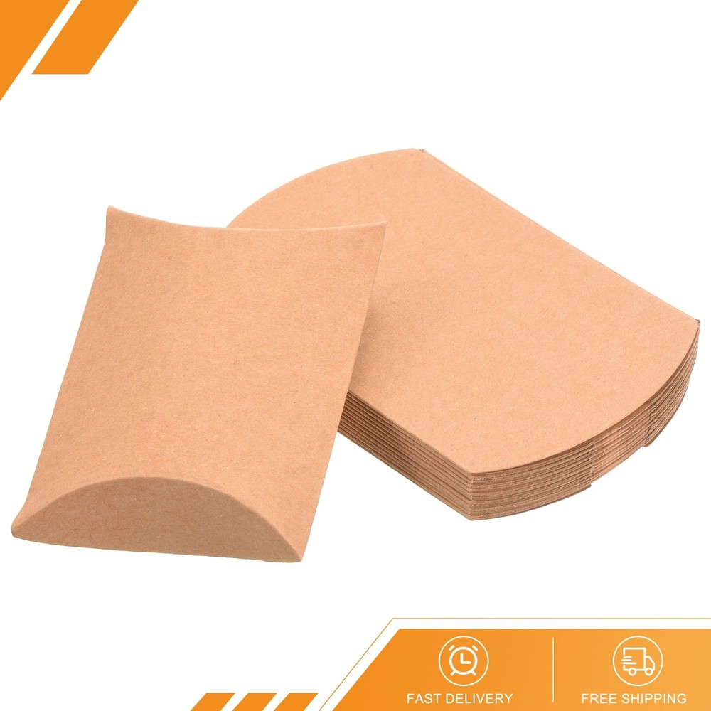 100Pcs Pillow Boxes Wedding Gift Box 3.5" x 2.6" for Wedding Yellow