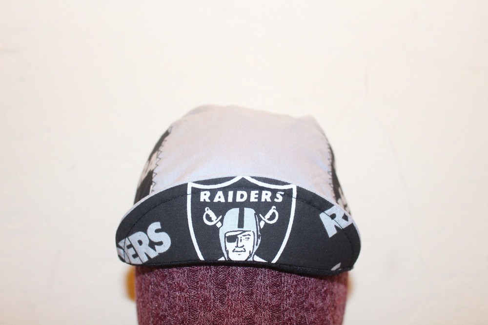 Cycling cap RAIDERS one size 100% COTTON handmade new