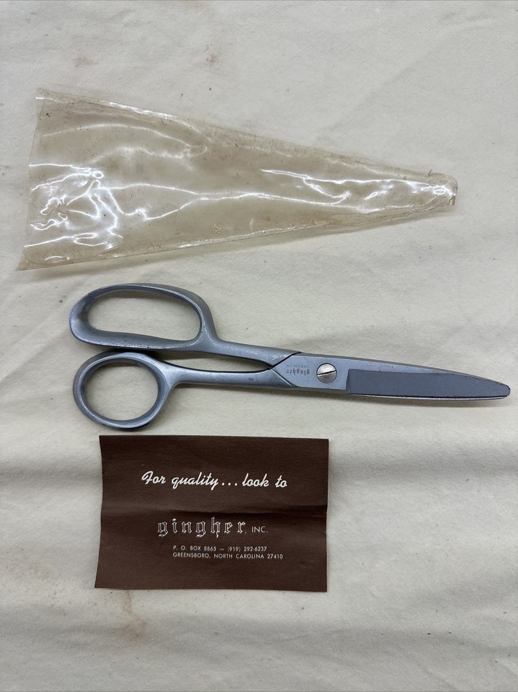Gingher Knife Edge Chromium Shears 8"-With Sheath ~ SHARP!