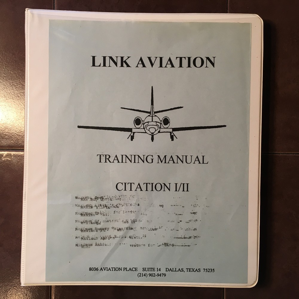 Citation I and Citation II Pilot Training Manual