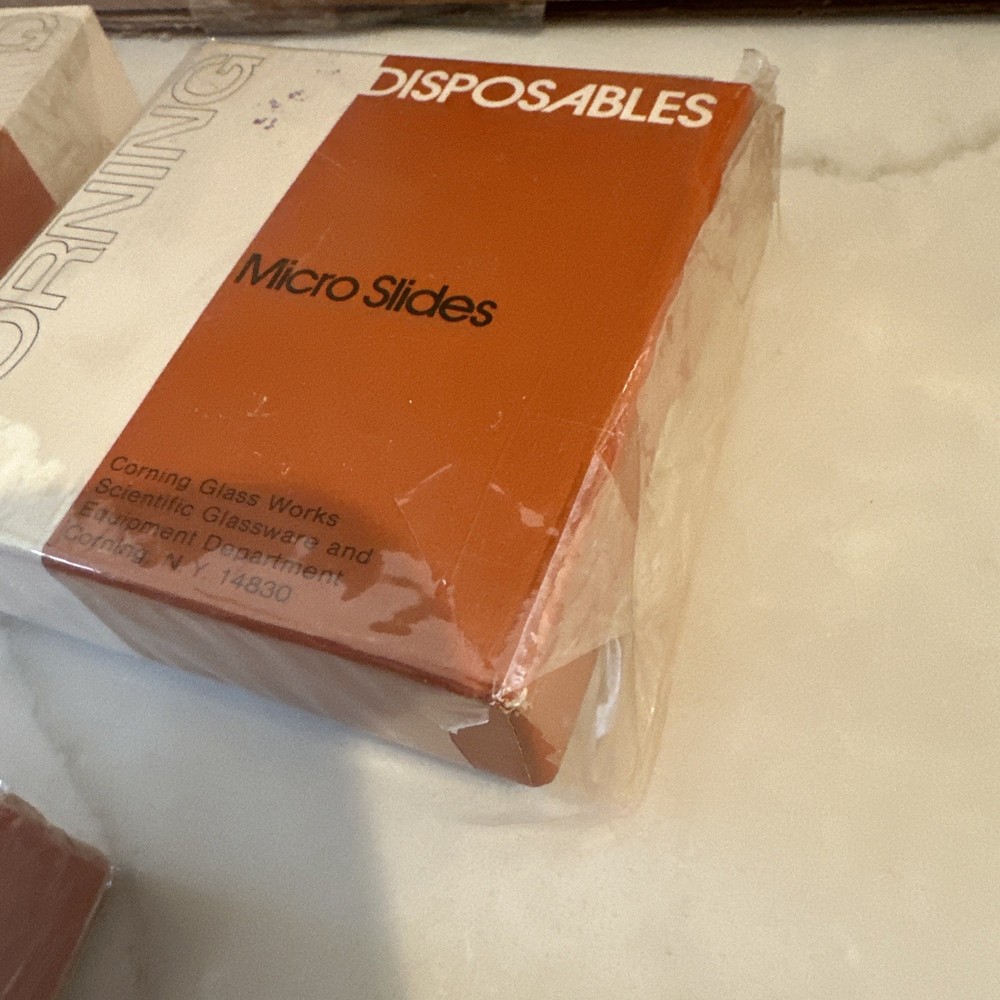 3 Corning 2947 Micro Slides – Plain Glass Microscope Slides ,(box Never Opened)