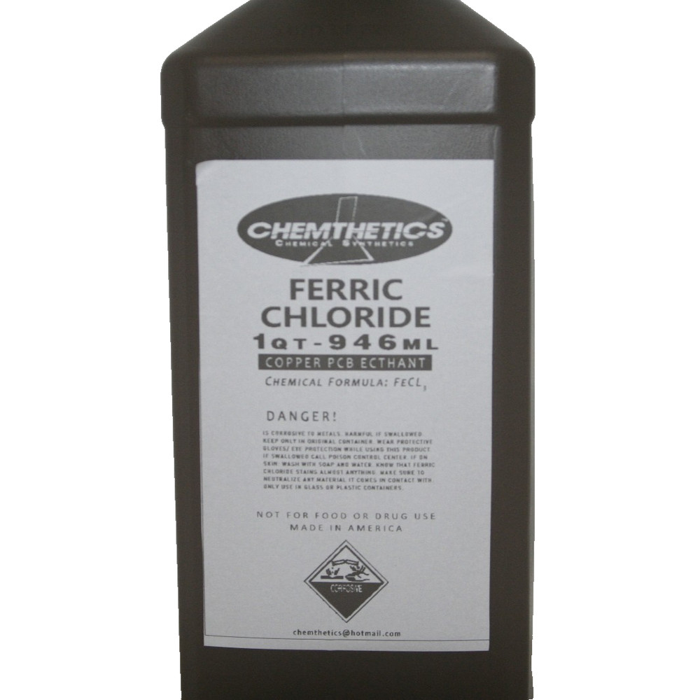 Ferric Chloride 38-42% Solution One Quart Copper Etchant