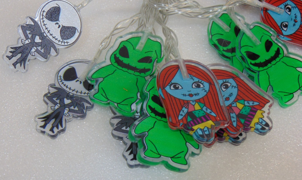 Halloween String Lights 2" Nightmare Before Christmas LED Multicolor 20 Lights