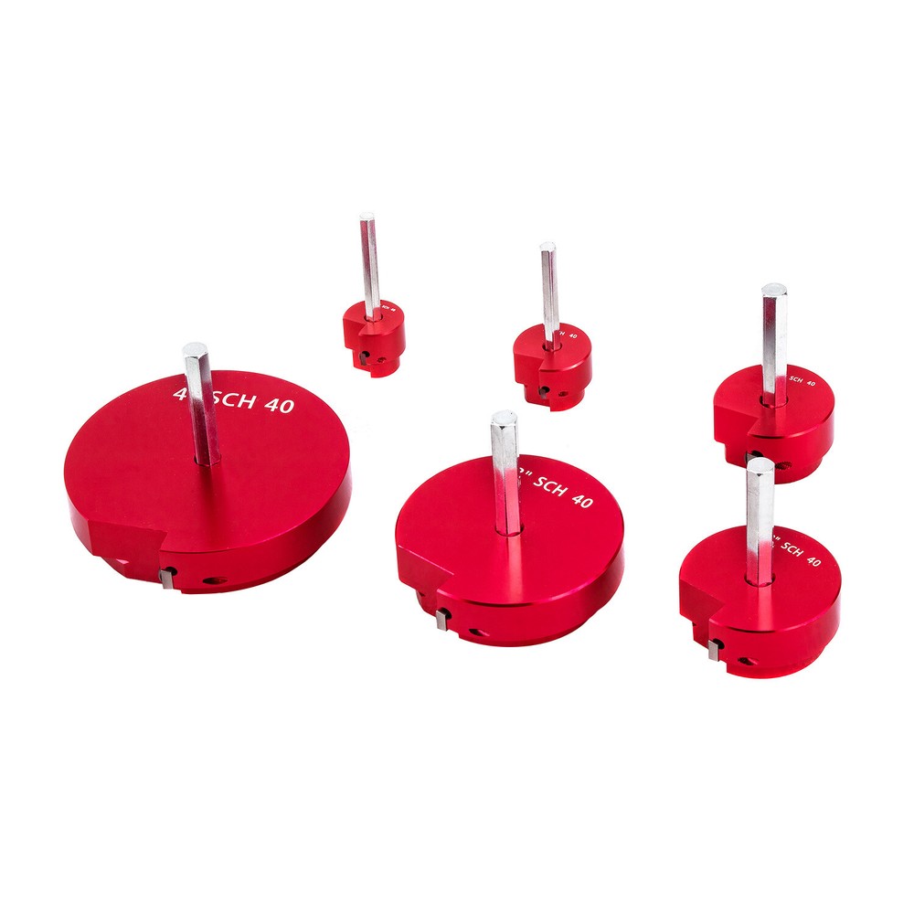 6-Piece w/Case Plastic Pipe Fitting Reamer Kit 1/2" Drills PVC Pipe Reamer Tool