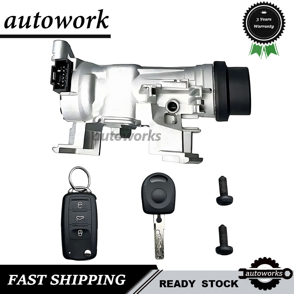 Ignition Switch Lock Assembly For VW Jetta 2006-2018 W/Remote Control Key Shell