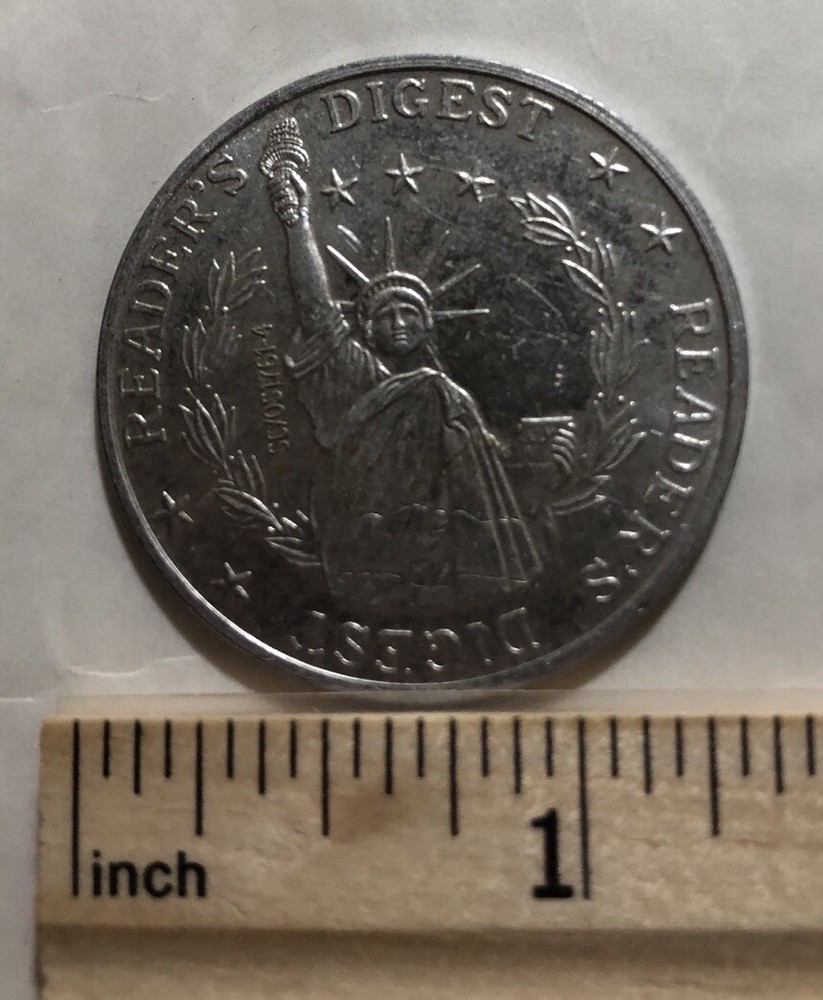 Reader's Diggest Aluminum Token