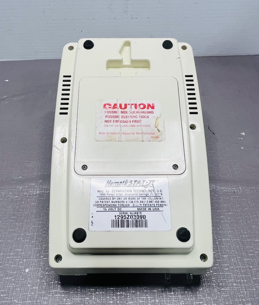 Separation Technology HemataStat-II Microhematocrit Centrifuge Power Tested