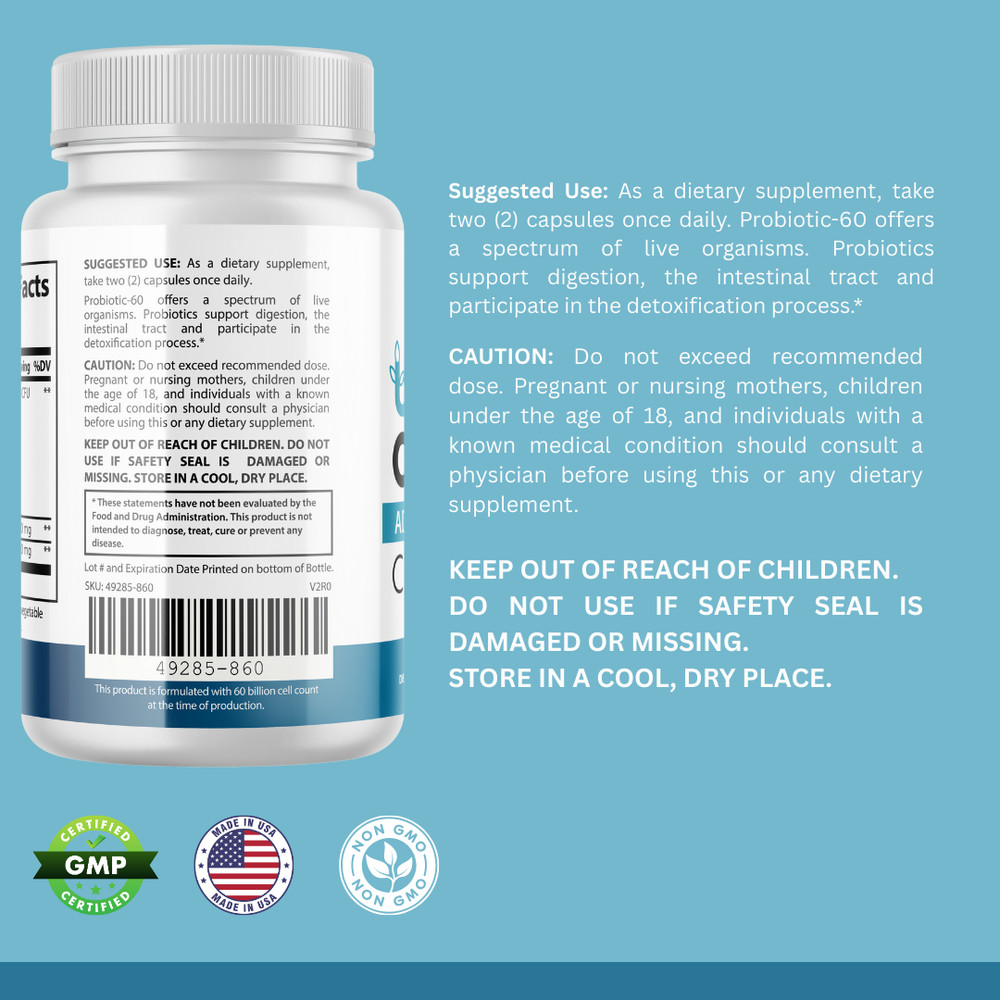 Ultima Cleanse- Oral & Digestive Support- 60 Capsules