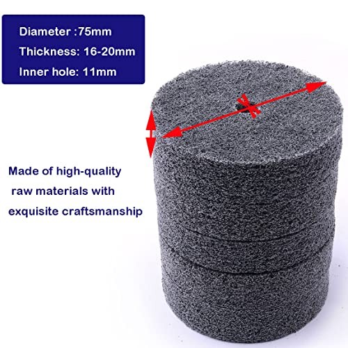 5pcs 3 Inch Fiber Buffing Wheel, Deburring Wheels Quick Changed Replacement