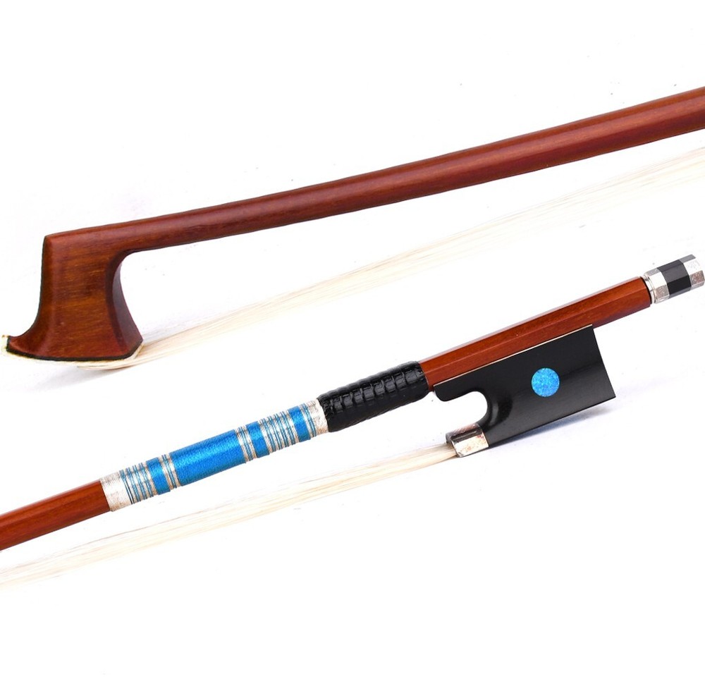 D.Peccatte Copy Master Pernambuco Violin Bow 4/4 Ebony Blue Eye Frog Silver Part