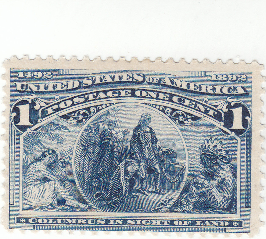 Scott # 230 - 1c Deep Blue - Mint Hinged - SCV - $14.00