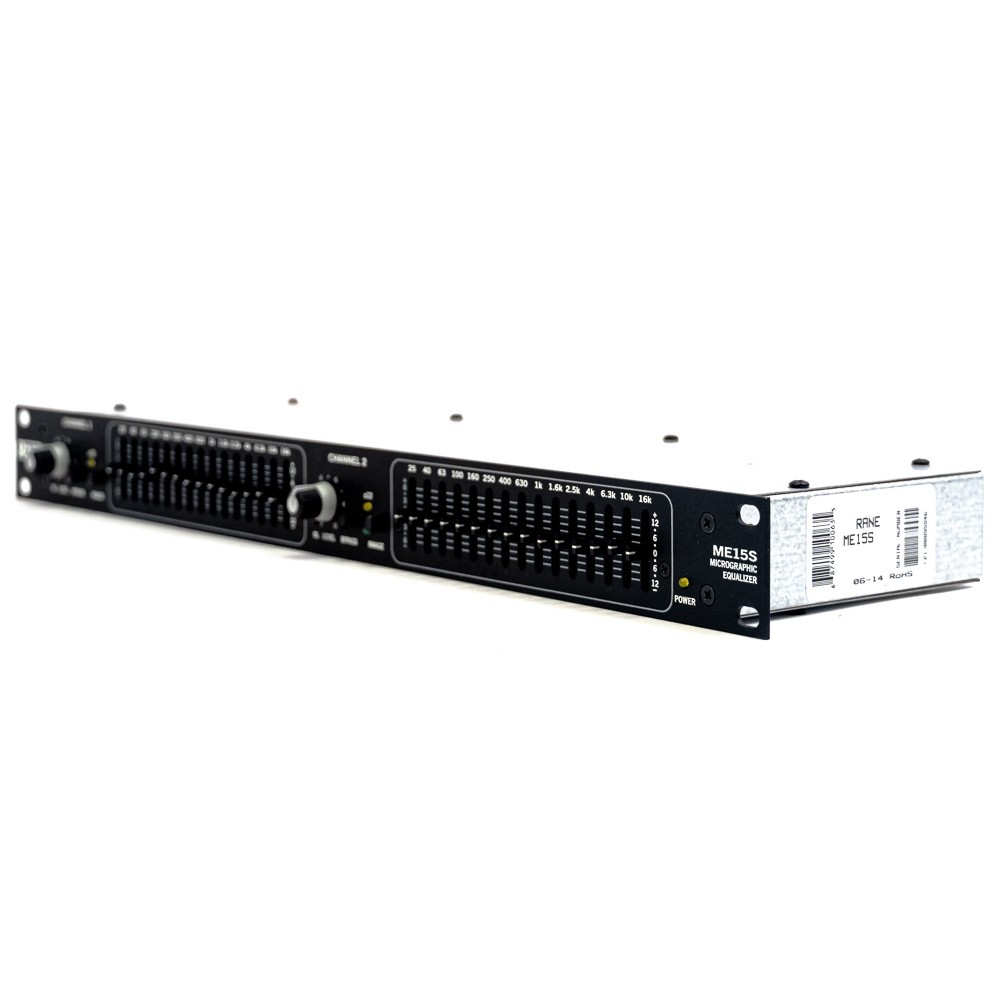 Rane ME15S 2-Channel 2/3-Octave MicroGraphic EQ – Rackmount Equalizer with Box