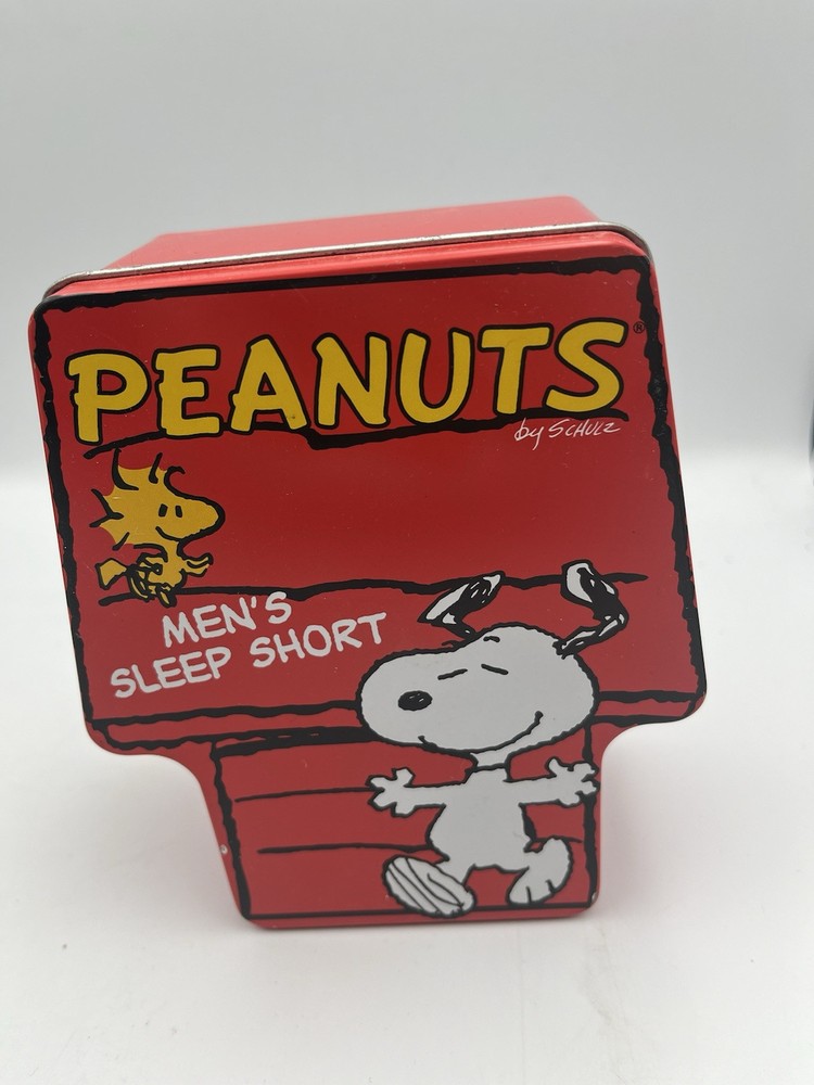 Peanuts Snoopy Men's Sleep Shorts Empty Tin