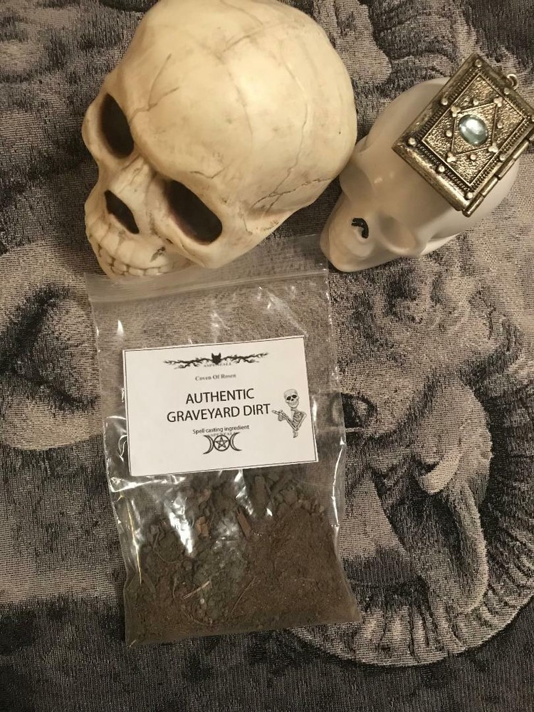 FRESH Authentic Old Cemetary Graveyard Dirt~Witchcraft Voodoo, Casting 3oz