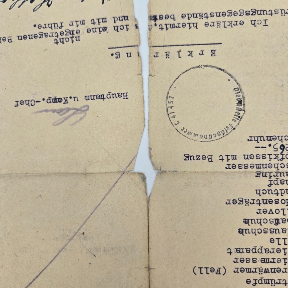 Original WWII WW2 German Defeat 1945 Berlin Declaration Army document soldier