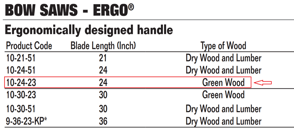 Bahco 10-24-23 Bow Saw, Ergo Handle 24