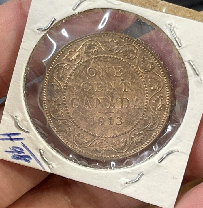 1913 Canada Large Cent Coin Excellent Condition High Value