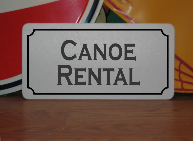 Canoe Rental Metal Sign
