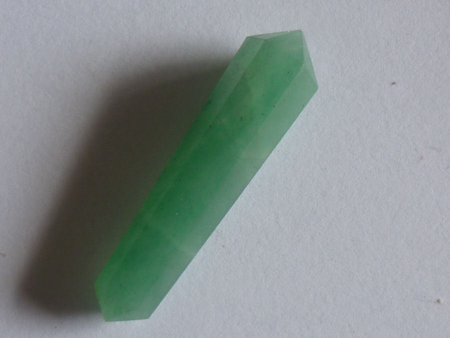 DOUBLE TIP OBELISK ROD BRACKET stone FLUORITE GREEN mineral FORTUNE