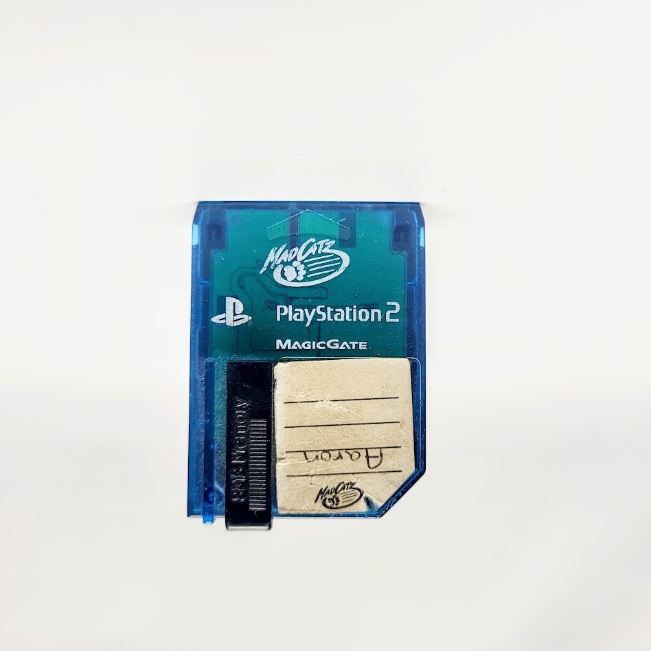 Mad Catz PlayStation 2 PS2 Memory Card 8MB MagicGate Blue Clear
