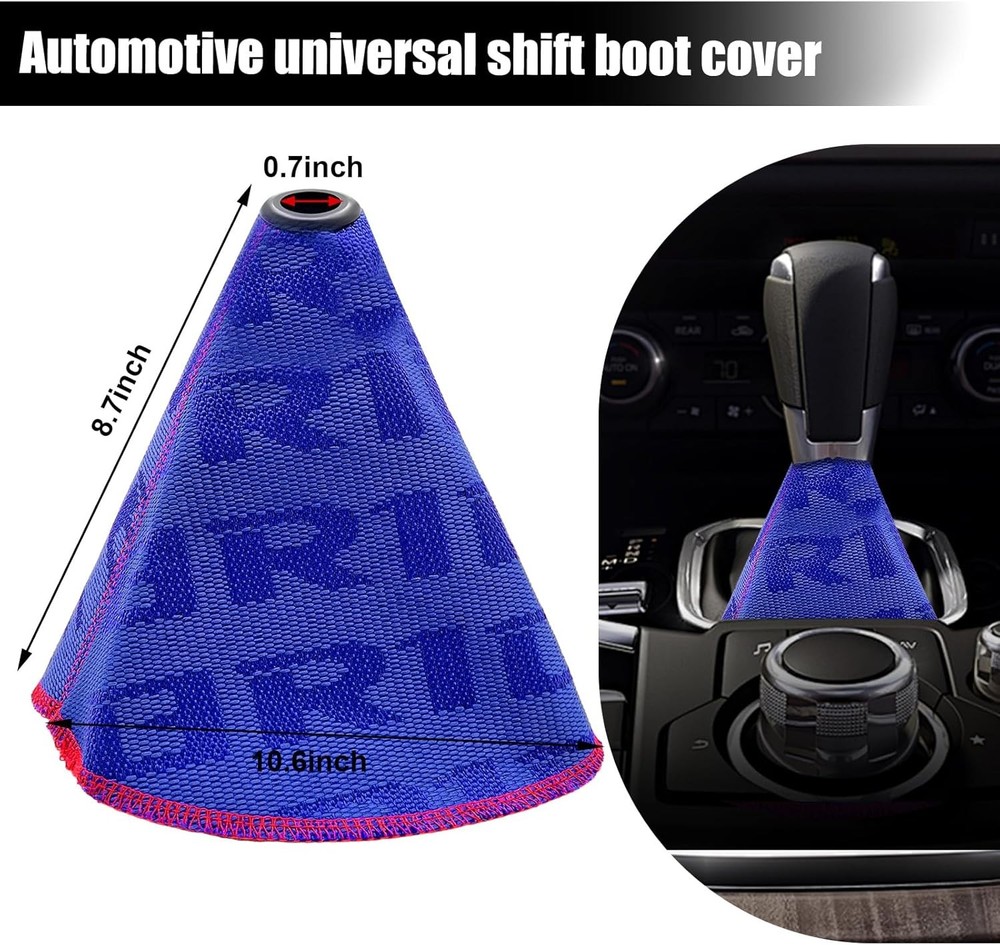 Car Shift Knob Dust Cover, Shift Boot Cover, Hyper Fabric Manual/A Color: Blue