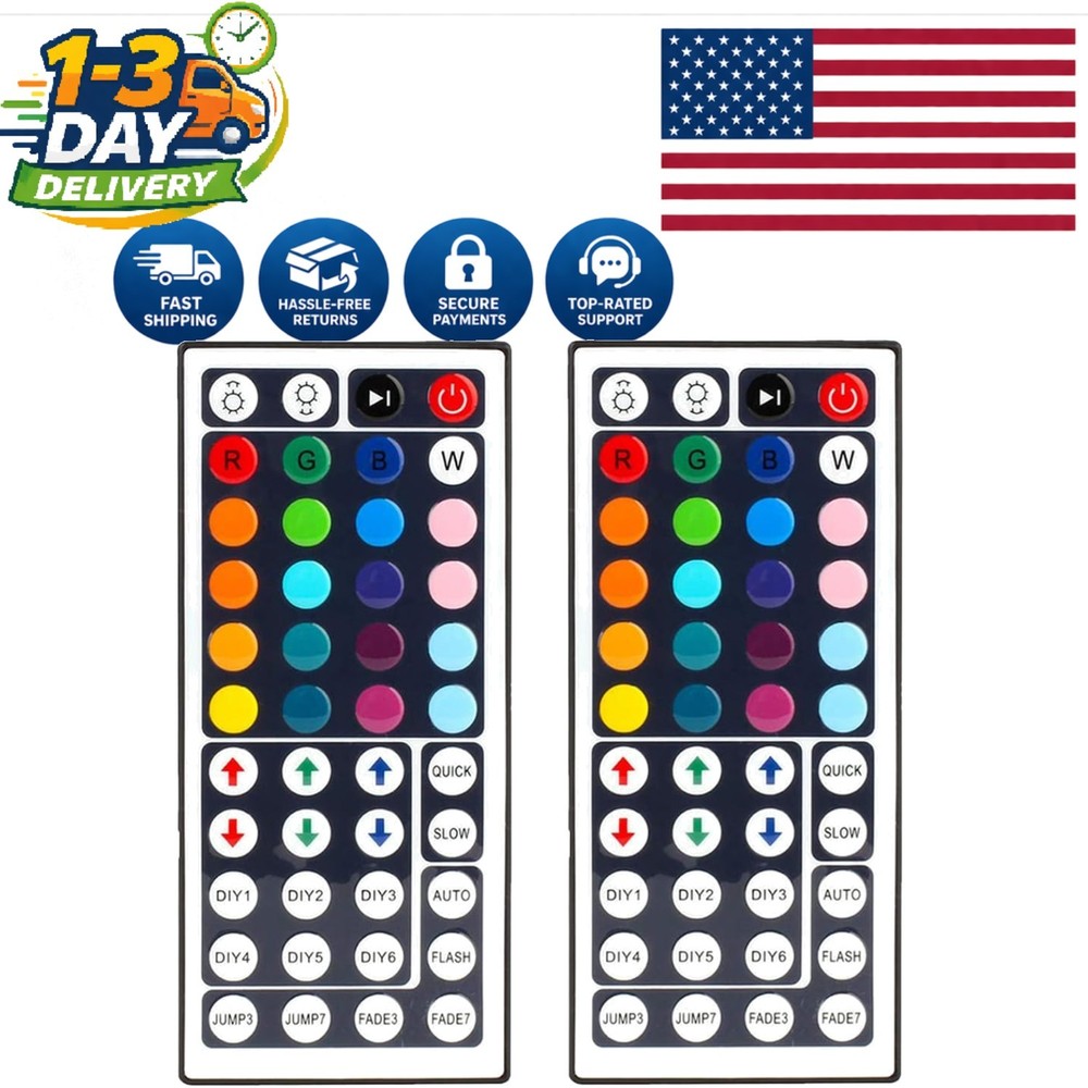 Versatile 44 Key RGB LED Controller Remote - Wireless Dimmer for Light Strips