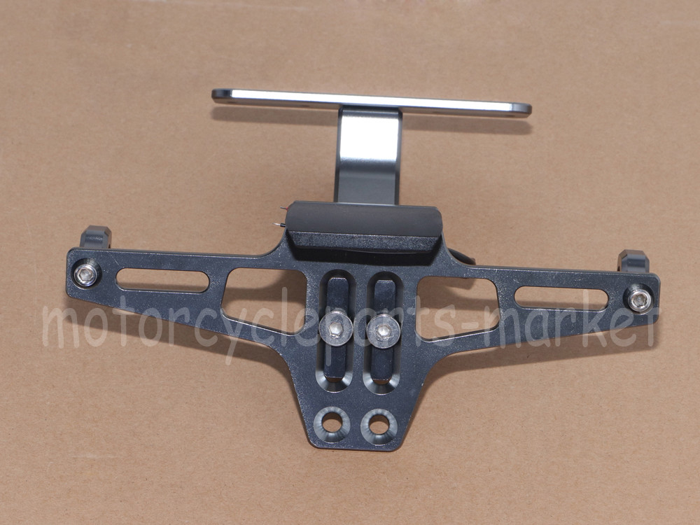 CNC Adjustable Folding License Plate Holder Tail Light Bracket Mount For Yamaha