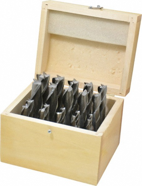 Value Collection 3/16 to 3/4", 2, 4 Flute Square End Mill Set