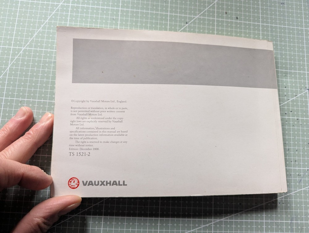 2000/2001 Audio Radio Manual