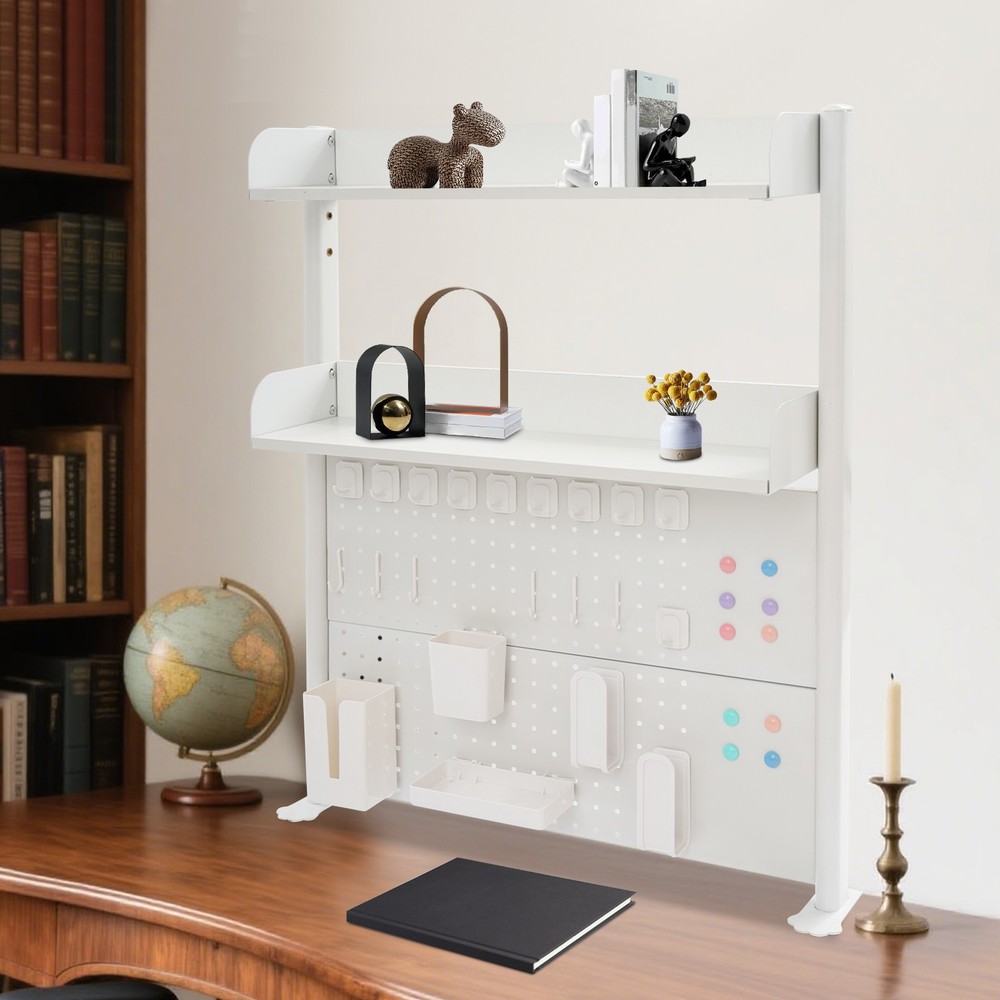 Multipurpose Pegboard Bookshelf Desk Organizer Shelf Clamp On Desk Shelf Durable