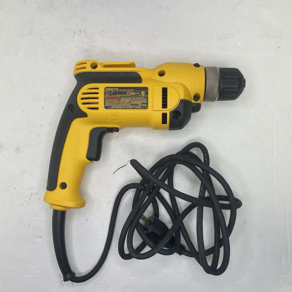 DeWalt DWD110 3/8" VSR Drill – Variable Speed – Keyless Chuck – Tested