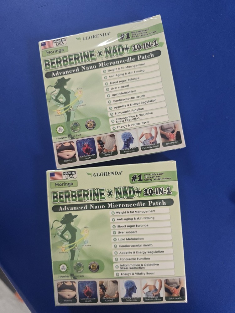 GLORENDA Berberine Mullti-Pathway Metabolic Patch 2 Packs NEW