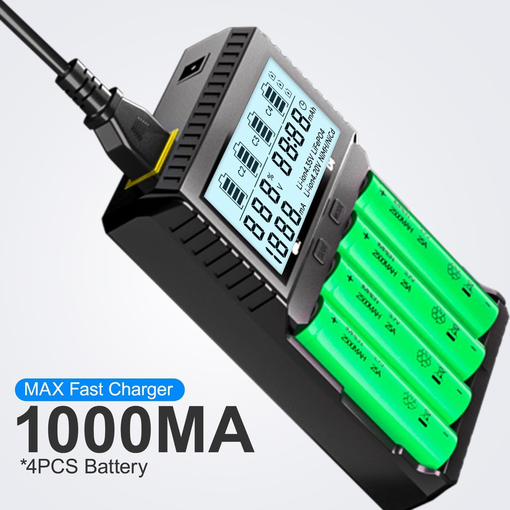 18650 Capacity Tester,18650 Battery Charger with Discharge & Testing Function, 2