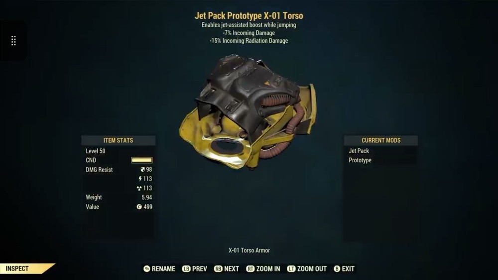 (Xbox) X-01 Power Armor with Jet Pack - Full Set Fully Modded