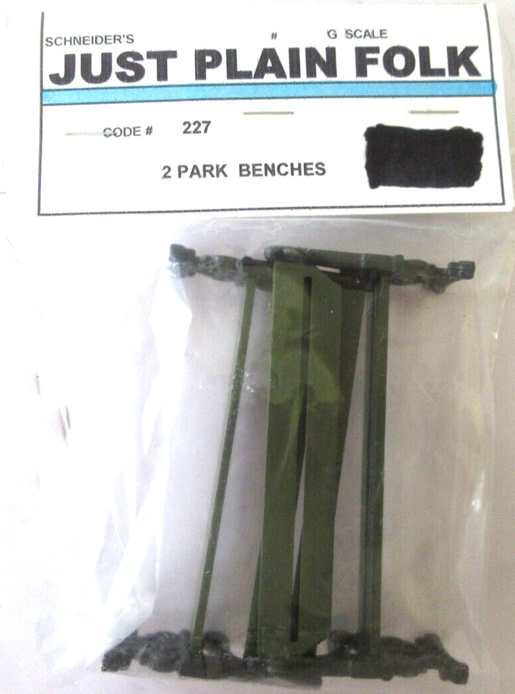 SCHNEIDER'S JUST PLAIN FOLK 227 2 PARK BENCHES