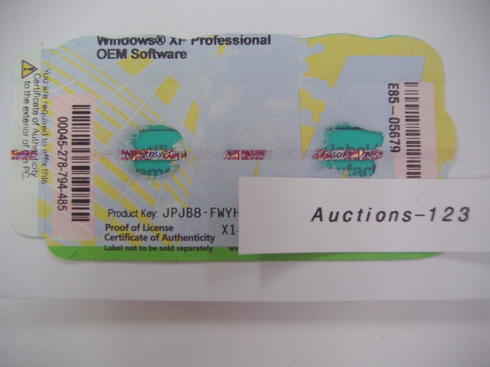 MICROSOFT WINDOWS XP PROFESSIONAL w/SP3 OPERATING SYSTEM MS WIN PRO=NEW SEALED=