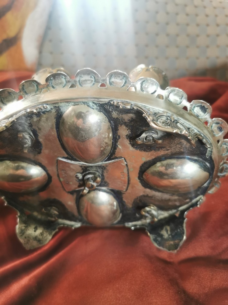 Antique Silver-Plated Victorian Egg Server. A B & Co. Excellent.