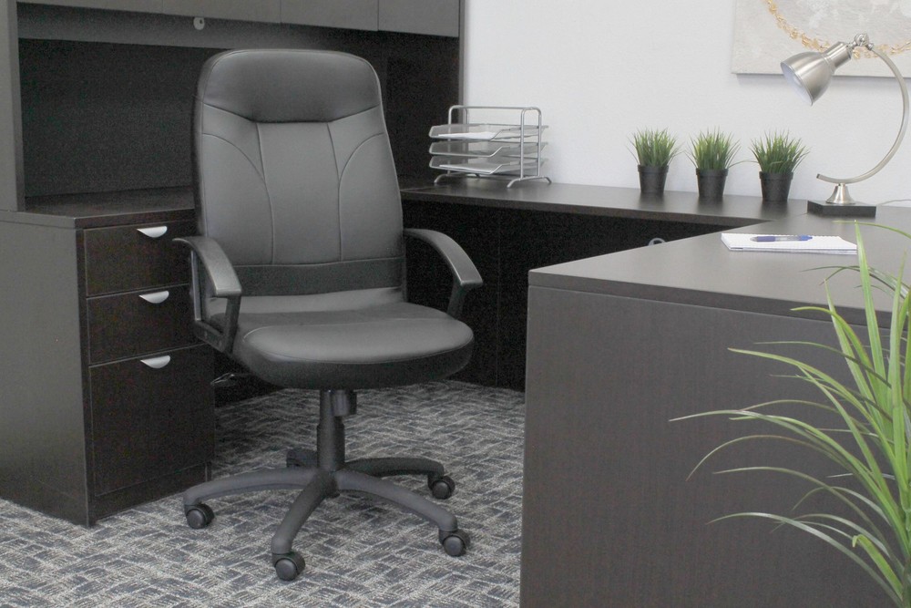 Boss High Back LeatherPlus Chair MODEL # B8401