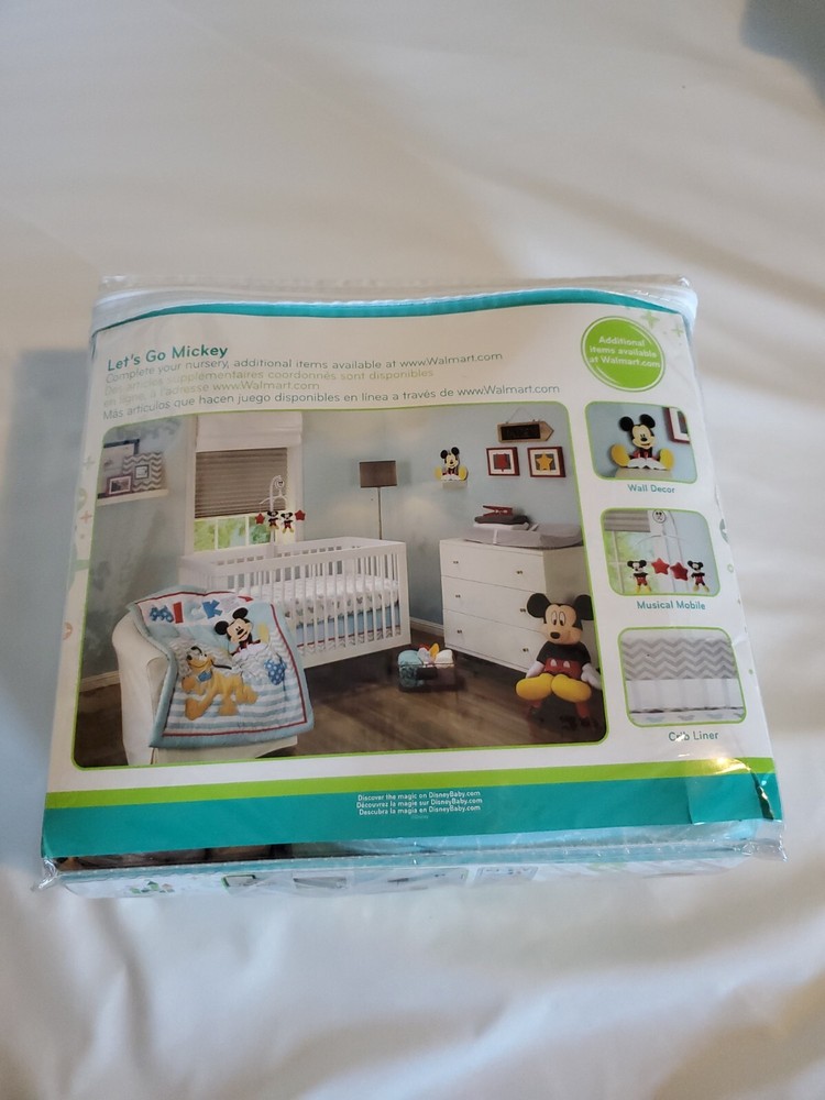 Mickey Mouse Crib Bedding Set 3 Piece