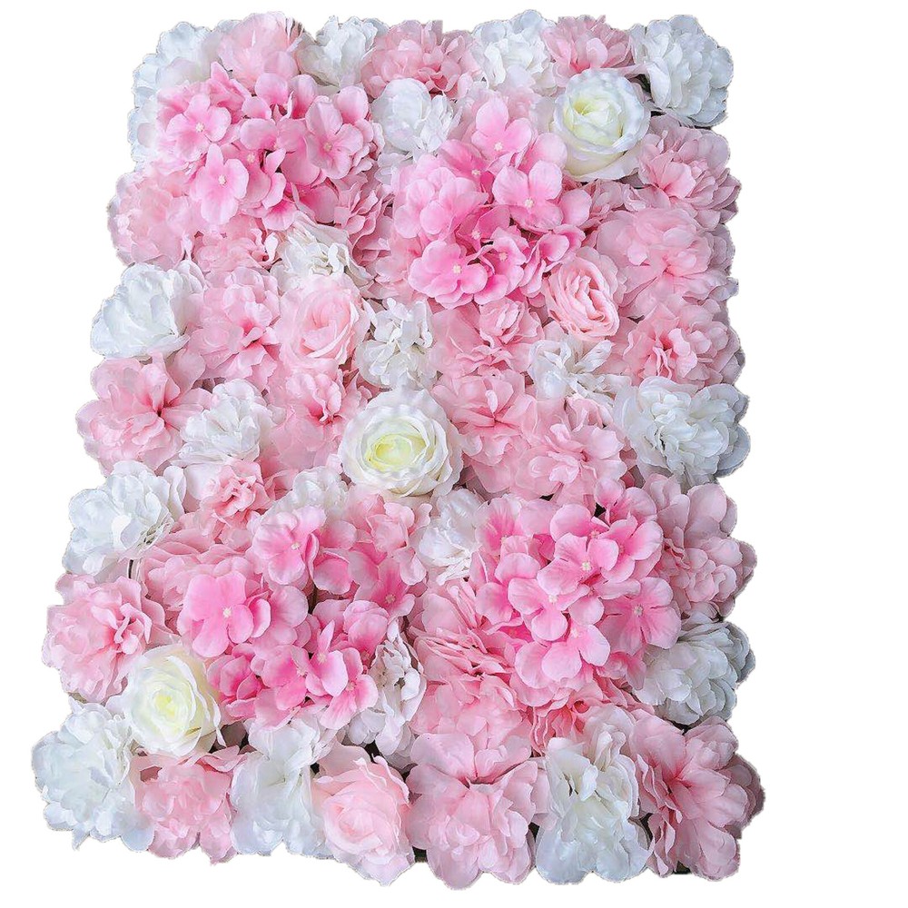 12PCS Artificial Wall Floral Backdrop Decor Flower Wall Panel Artificial Flower