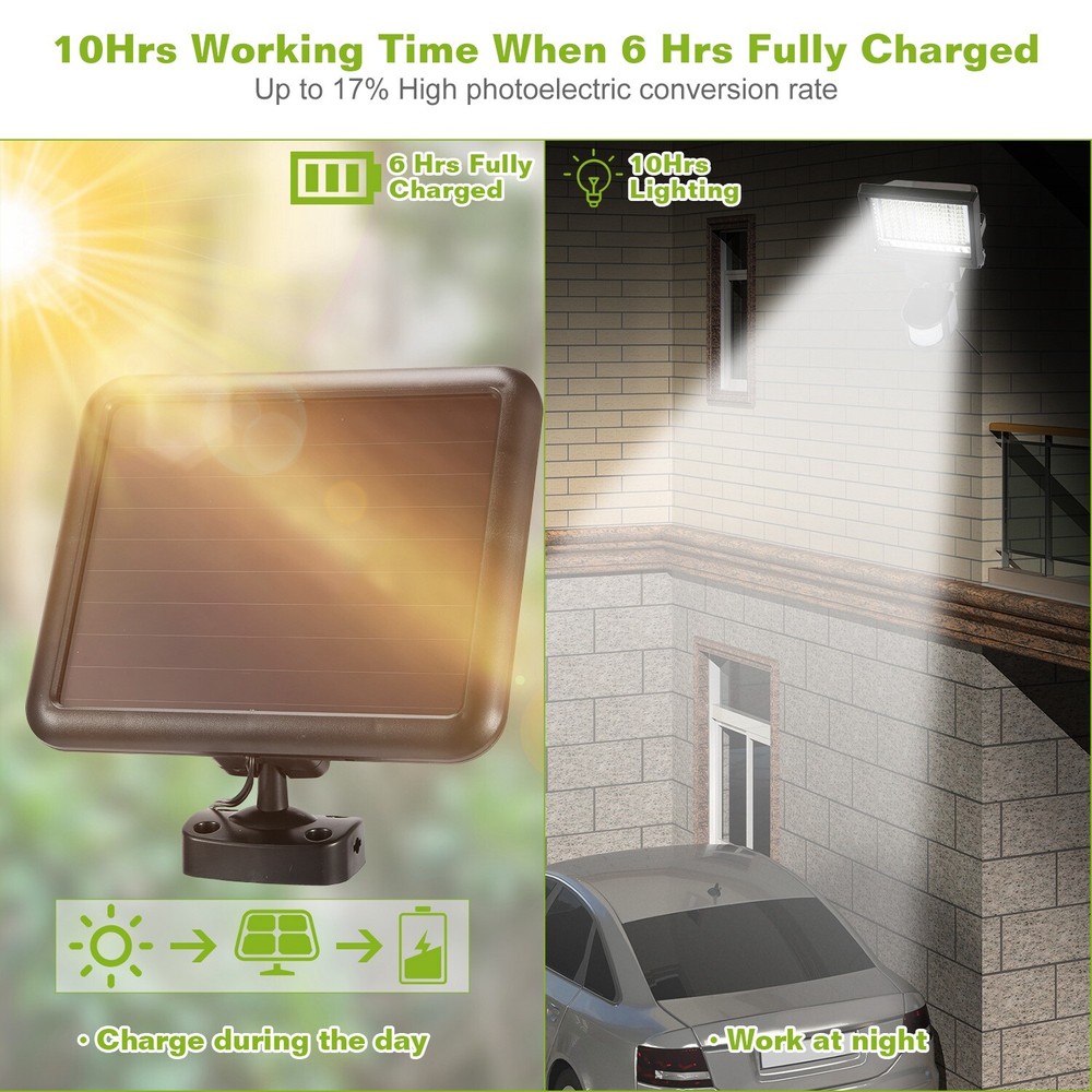 120 LED Solar Wall light PIR Motion Sensor Security Flood Lamp IP65 Waterproof