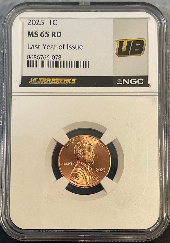 2025 Lincoln Shield Cent - NGC MS65RD - Last Year of Issue