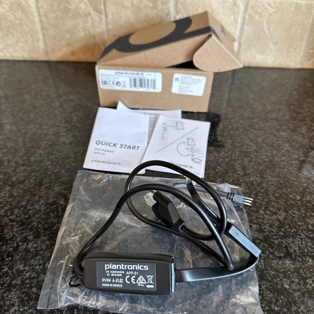 NEW Poly Plantronics Electronic Hook Switch Cable Cord APP-51 Remote Desk Phone